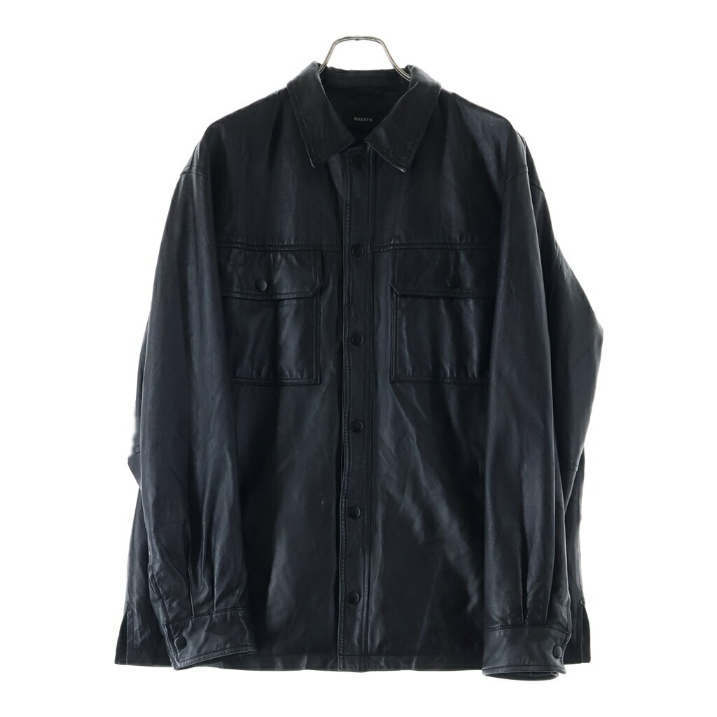 BREATH(ブレス) サイズ:OS 23SS ラムレザー ロングスリーブ長袖シャツ BR23SS-O0001 ブラック【中古】【程度B】【カラーブラック】【取扱店舗BRING大宮店】|ブランド買取・販売 BRING
