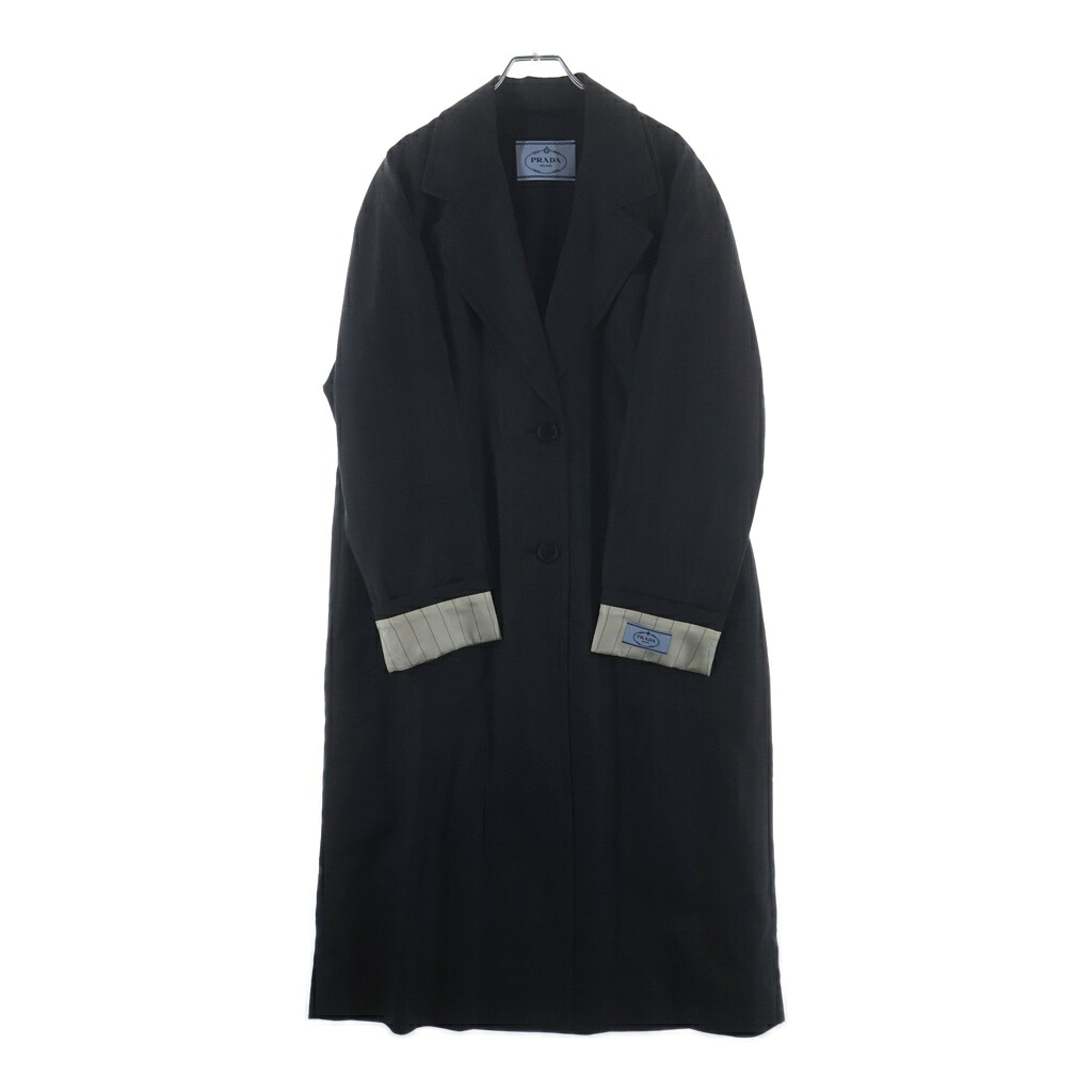 PRADA(プラダ) 大きさ:36 シングル前胸部 羊毛 厚地の外套 薄墨色 36S P612S【中古】【座標軸B】【色つや薄墨色】【取りまわしバス発着場渋谷】