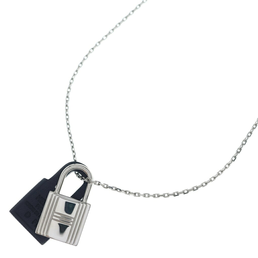 HERMES(エルメス) O'Kelly オーケリーネックレス PM SV925 D刻印 カデナ メタル レザー シルバー/ブラック【中古】【程度B】【カラーシルバー】【取扱店舗BRING大宮店】|ブランド買取・販売 BRING
