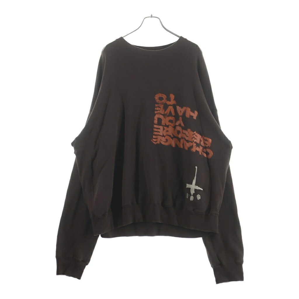 cvtvlist(カタリスト) 大きさ:2 YOU HAVE TO CREWNECK 向こう正面ロゴタイプ刺しゅう 両面刷り上げる クルーネックスウェットトレーナー 赤銅色 2201120301【中古】【座標軸B】【色つや赤銅色】【オンライン押さえる商いもの】