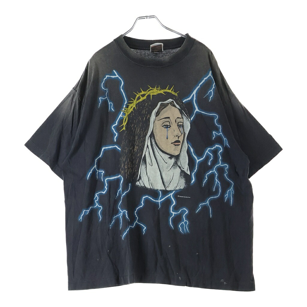 SAINT MICHAEL(セントマイケル) サイズ:XL 25SS SS TEE MARIA マリア ヴィンテージ加工 両面サンダープリントTシャツ 半袖クルーネックカットソー グレー SM-HR8-0000-011【中古】【程度B】【カラーグレー】【取扱店舗原宿】｜ブランド買取・販売　BRING