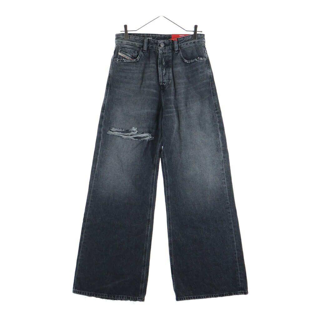 DIESEL(ディーゼル) サイズ:24 Relax Jeans 1996 D-SIRE L.30 ダメージ加工 リラックスフィット デニム バギーパンツ ブラック A06926 007X4【新古品/中古】【程度S】【カラーブラック】【オンライン限定商品】｜ブランド買取・販売　BRING