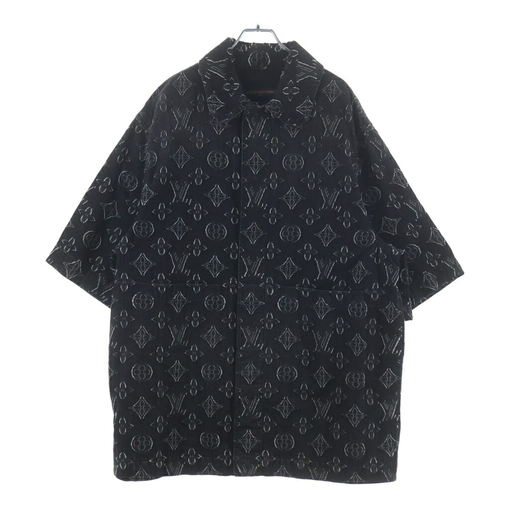 LOUIS VUITTON(ルイヴィトン) サイズ:L 23SS MONOGRAM CHAMBRAY SS SHHIRT RM232 ARS HPS73W モノグラム シャンブレー 半袖シャツ ブラック【新古品/中古】【程度S】【カラーブラック】【取扱店舗渋谷】|ブランド買取・販売 BRING