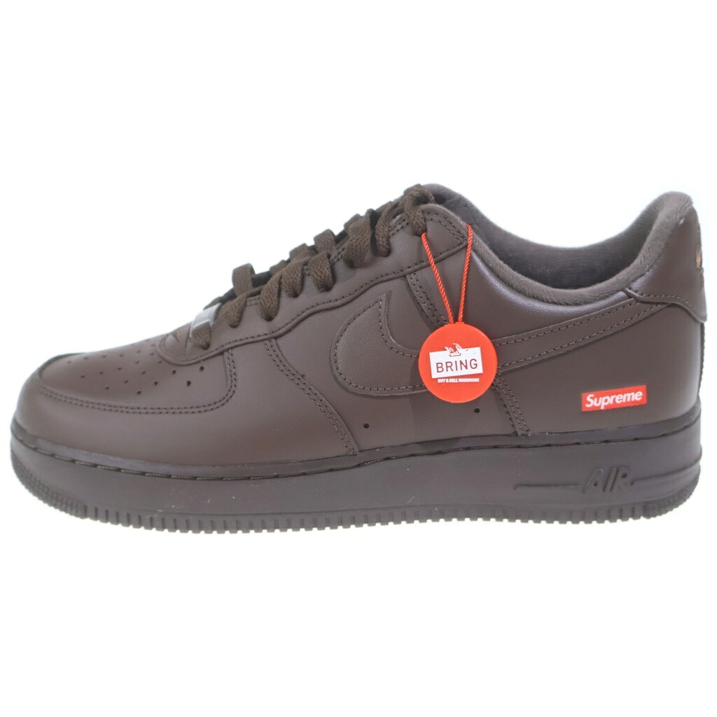 NIKE(ナイキ) サイズ:28.0cm &times;SUPREME AIR FORCE 1 LOW SP CU9225-200 シュプリーム エアフォース1 ローカットスニーカー ブラウン US10/28cm【新古品/中古】【程度S】【カラーブラウン】【取扱店舗BRING KICKS】｜ブランド買取・販売　BRING