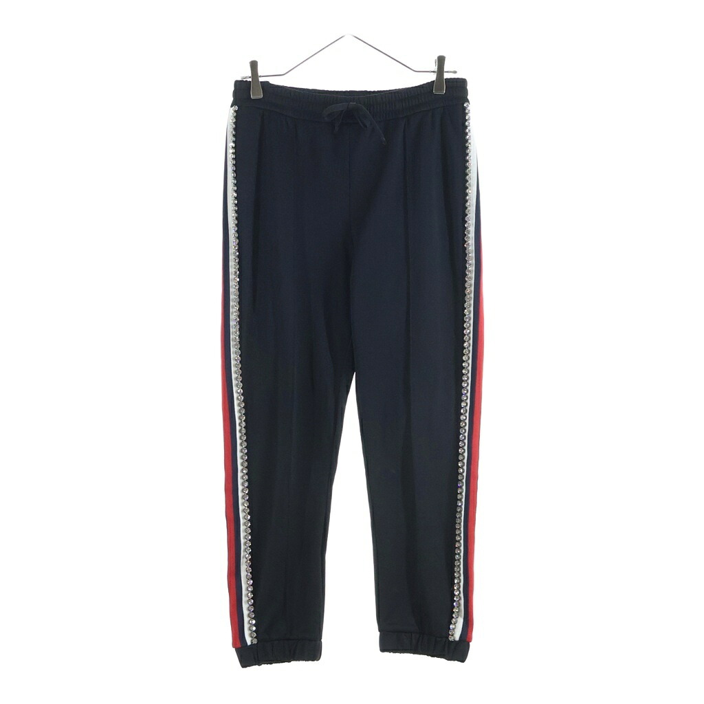 GUCCI(グッチ) サイズ:M Jogger Pants ラインストーン装飾 ジョガーパンツ ブラック 489720 X9F89【中古】【程度A】【カラーブラック】【取扱店舗原宿】|ブランド買取・販売 BRING
