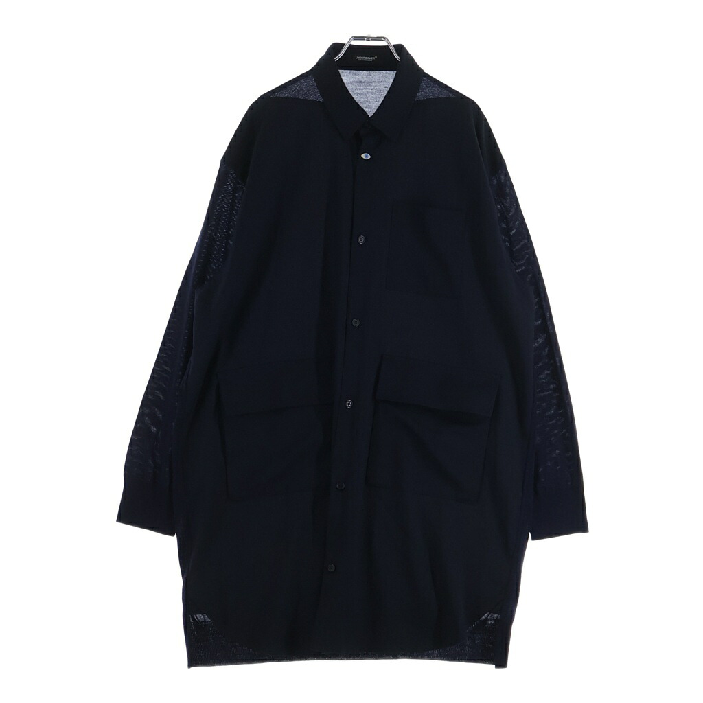 UNDERCOVER(アンダーカバー) サイズ:3 25AW ウールマルチポケット長袖シャツ ネイビー【中古】【程度A】【カラーネイビー】【取扱店舗AWESOME原宿店】|ブランド買取・販売 BRING
