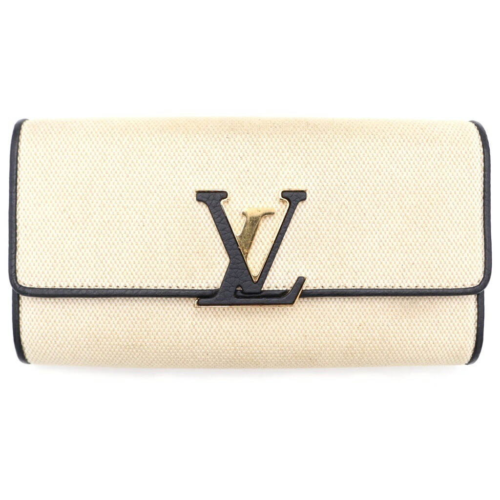 LOUIS VUITTON(ルイヴィトン) ポルトフォイユ カプシーヌ キャンバスロングウォレット 長紙入れ 象牙色 M80435 RFID【中古】【座標軸B】【色合いベージュ】【取りまわしバス発着場BRING心斎橋店】