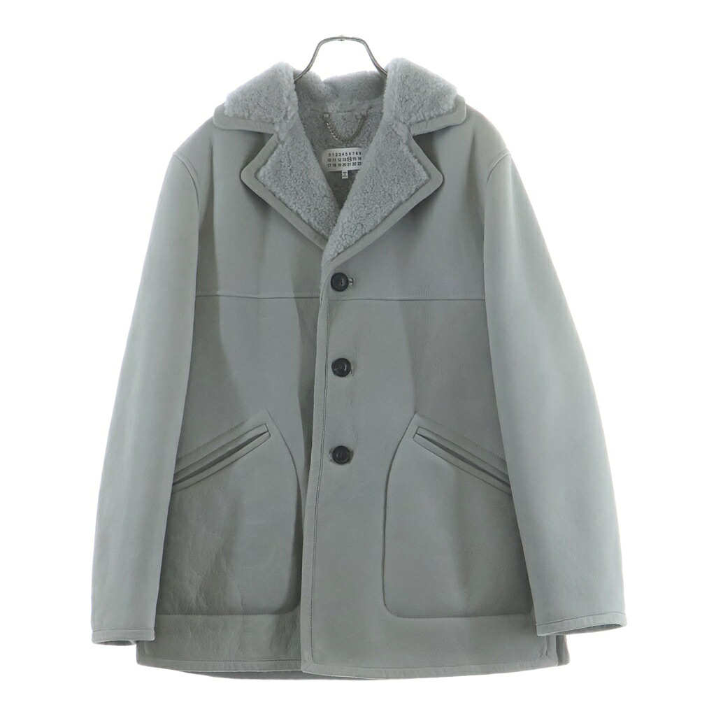 Maison Martin Margiela(メゾンマルタンマルジェラ) サイズ:44 SHEARLING JACKET LONG レザームートン シアリングジャケット グレー【中古】【程度A】【カラーグレー】【オンライン限定商品】|ブランド買取・販売 BRING