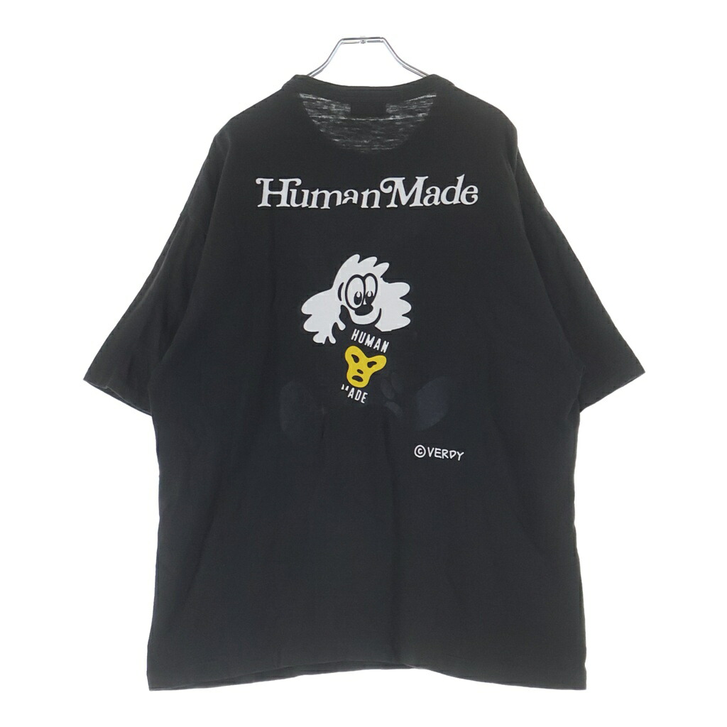 HUMAN MADE(ヒューマンメイド) サイズ:2XL 25SS &times;VERDY フロントプリント 半袖Tシャツ カットソー ブラック XX29TE002【中古】【程度A】【カラーブラック】【取扱店舗BRING THRIFT CLOSET 幕張店】｜ブランド買取・販売　BRING