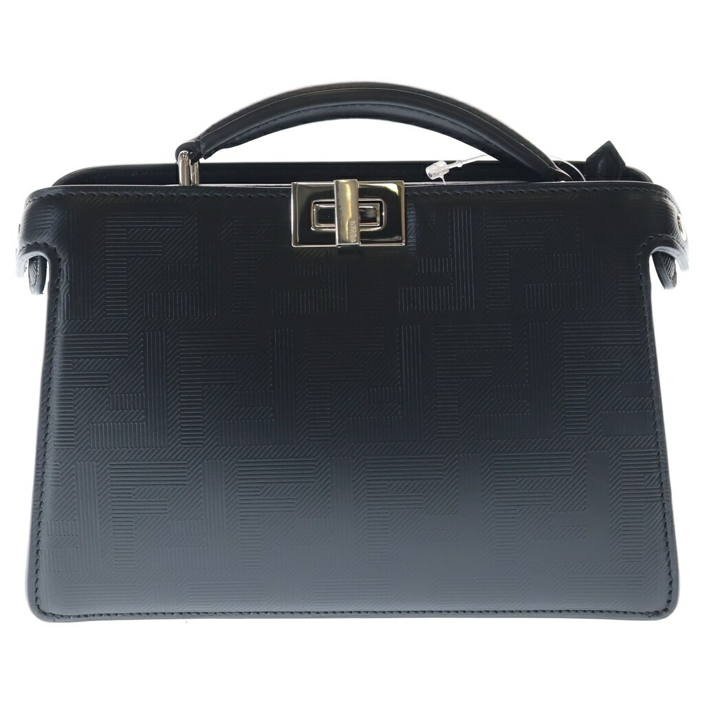 FENDI(フェンディ) ピーカブ アイシーユー エッククロス 2wayハンドバッグ ショルダーバッグ ブラック レザー 7VA582 シルバー金具【中古】【程度A】【カラーブラック】【取扱店舗BRING WASTE_NOT】|ブランド買取・販売 BRING