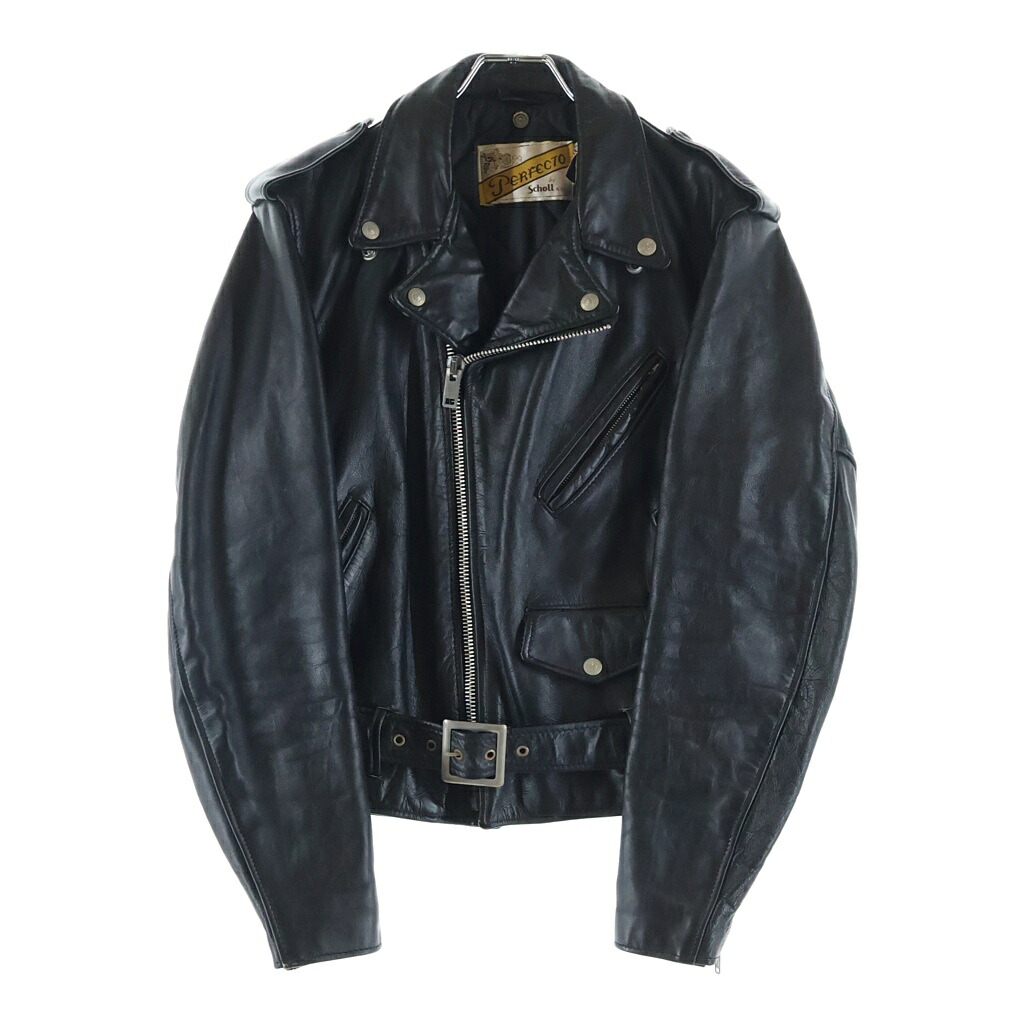 SCHOTT(ショット) サイズ:38 80S VINTAGE 618 RIDERS USA製 バイカータグ ヴィンテージ レザー ダブルライダースジャケット ブラック【中古】【程度B】【カラーブラック】【オンライン限定商品】|ブランド買取・販売 BRING