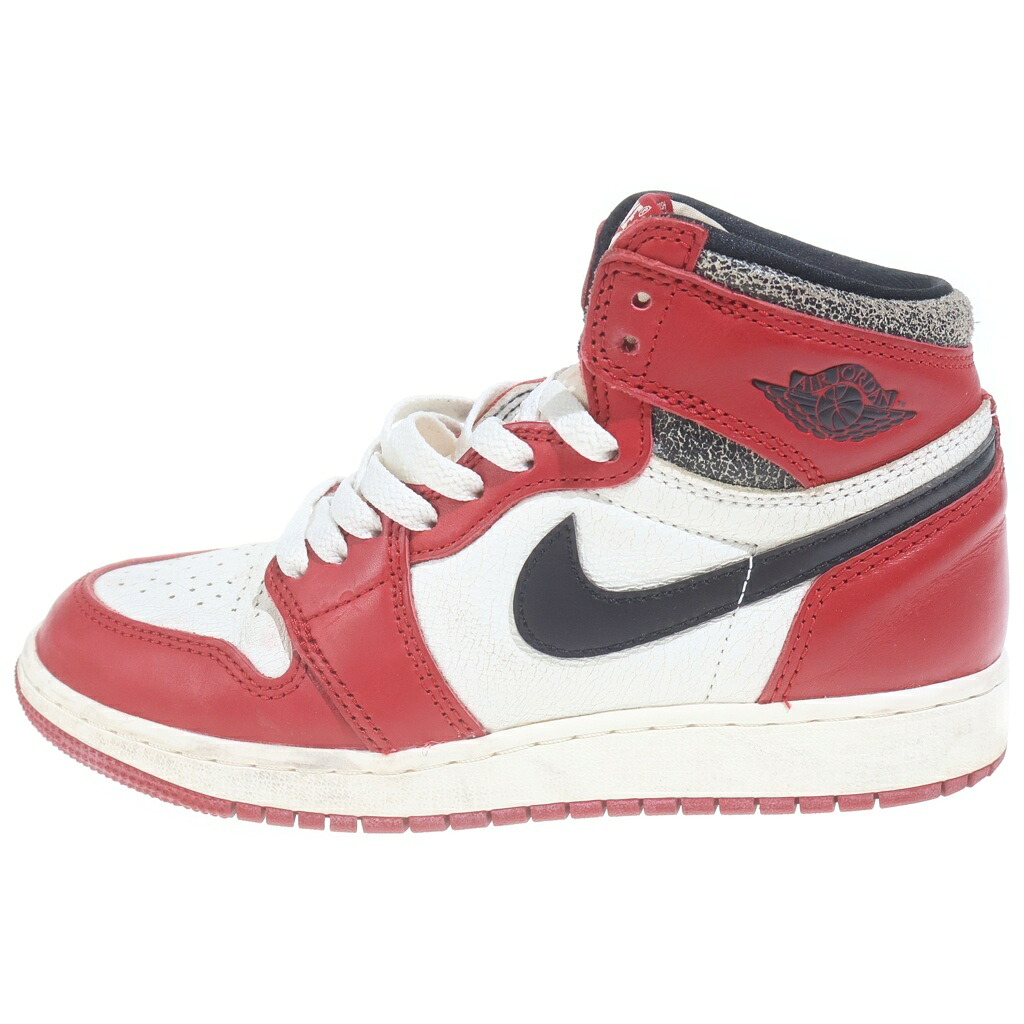 NIKE(ナイキ) サイズ:23.5cm AIR JORDAN 1 HIGH OG LOST & FOUND CHICAGO エア ジョーダン ロストアンドファウンド シカゴ ハイカットスニーカー レディース US4.5Y/23.5cm FD1437-612【中古】【程度B】【カラーレッド】【オンライン限定商品】｜ブランド買取・販売　BRING
