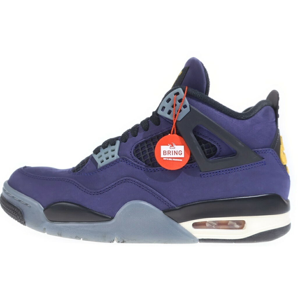 NIKE(ナイキ) サイズ:26.0cm AIR JORDAN 4 RETRO OG LAKERS FV5029-500 エアジョーダン4 レイカーズ ハイカットスニーカー US8/26.0cm ネイビー【中古】【程度B】【カラーネイビー】【取扱店舗BRING KICKS】|ブランド買取・販売 BRING