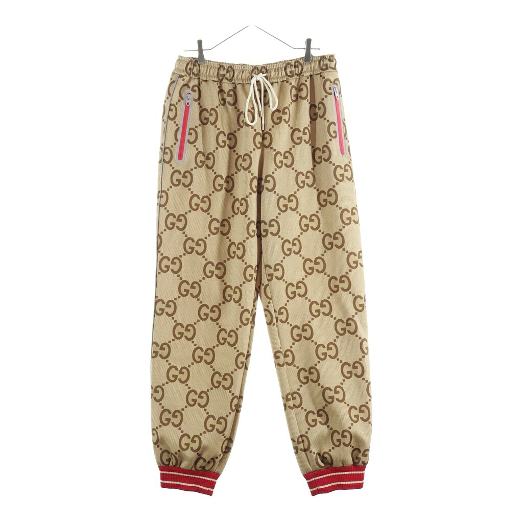 GUCCI(グッチ) サイズ:L グッチ100周年記念 ジャンボGG ネオプレン スウェット ジョガーパンツ トラックパンツ ブラウンベージュ #L 676473【中古】【程度A】【カラーブラウン】【取扱店舗BRING心斎橋店】|ブランド買取・販売 BRING