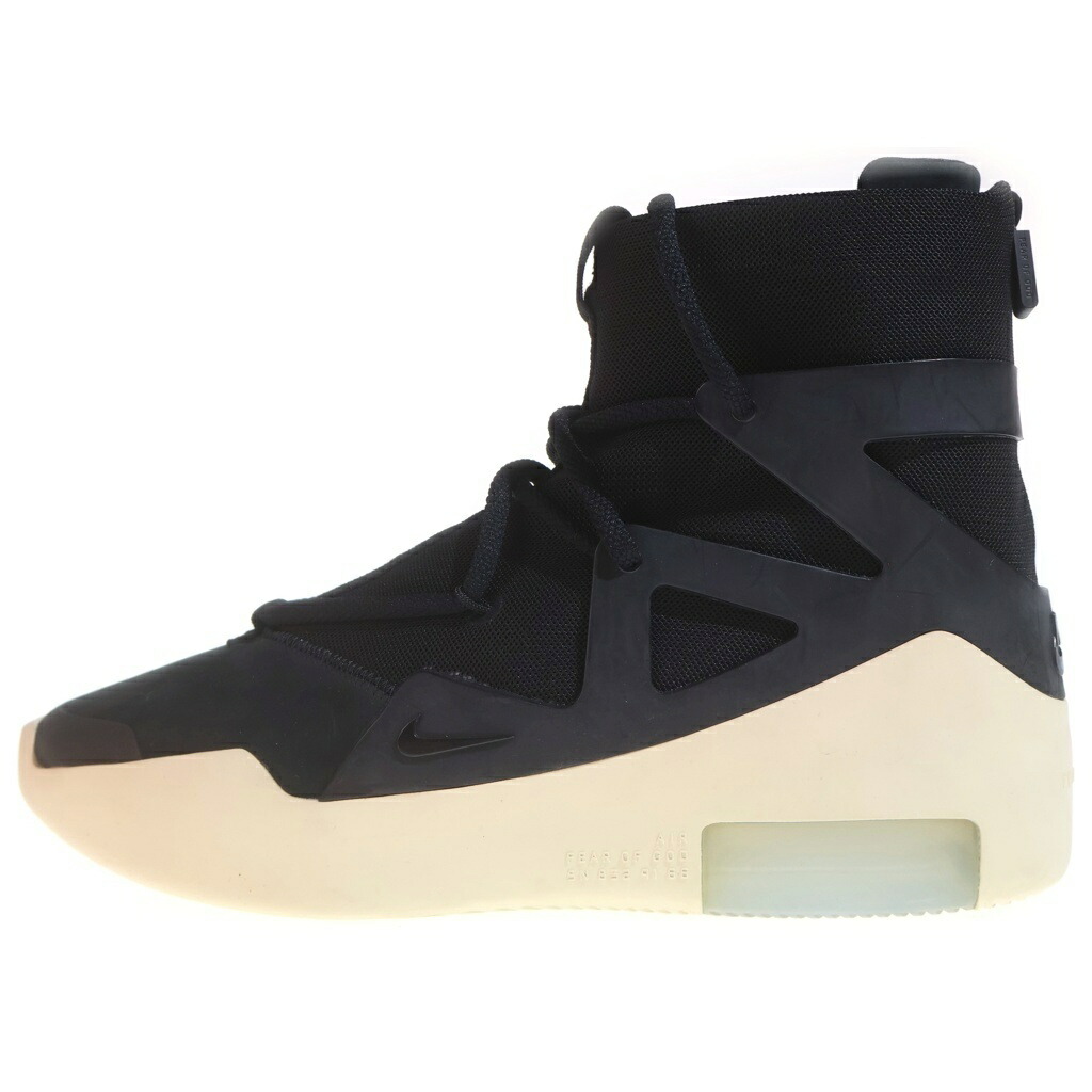 NIKE(ナイキ) サイズ:US8.5/26.5cm ×FEAR OF GOD AIR FEAR OF GOD 1 ×フィアオブゴッド エア フィアオブゴッド 1 ハイカットスニーカー ブラック US8.5/26.5cm AR4237-001【中古】【程度A】【カラーブラック】【オンライン限定商品】|ブランド買取・販売 BRING