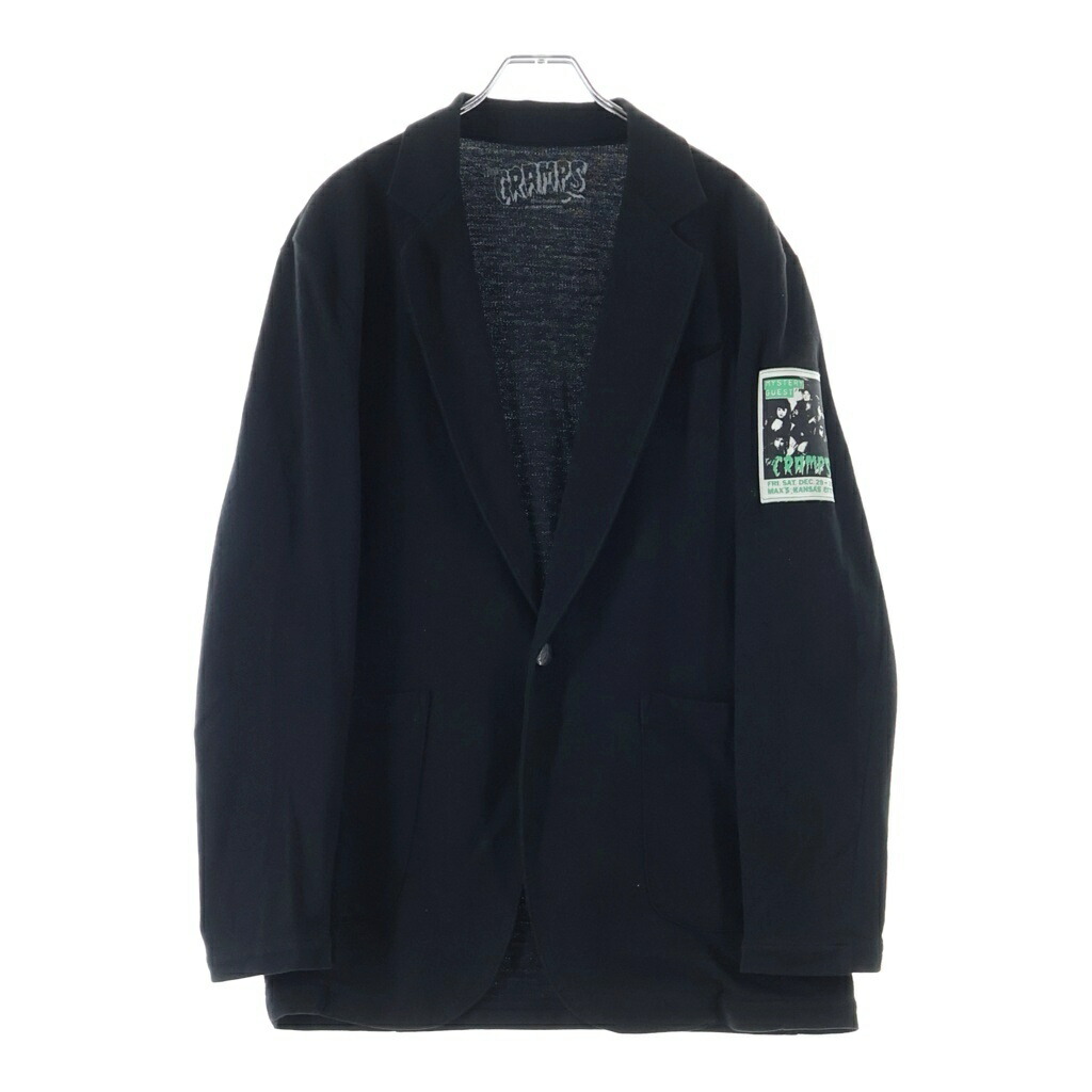 HYSTERIC GLAMOUR(ヒステリックグラマー) サイズ:M ×THE CRAMPS CR/BACKSTAGE PASSワッペン テーラードジャケット ブラック 02171CJ05【中古】【程度B】【カラーブラック】【取扱店舗BRING THRIFT CLOSET あべの店】|ブランド買取・販売 BRING