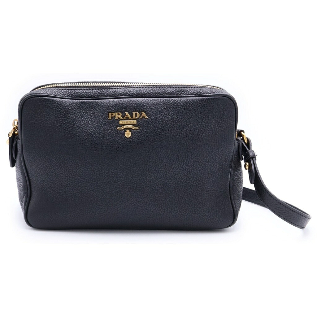 PRADA(プラダ) ヴィッテロ フェニックス ショルダーバッグ ブラック レザー 1BH079 ゴールド金具【中古】【程度A】【カラーブラック】【取扱店舗BRING札幌店】｜ブランド買取・販売　BRING