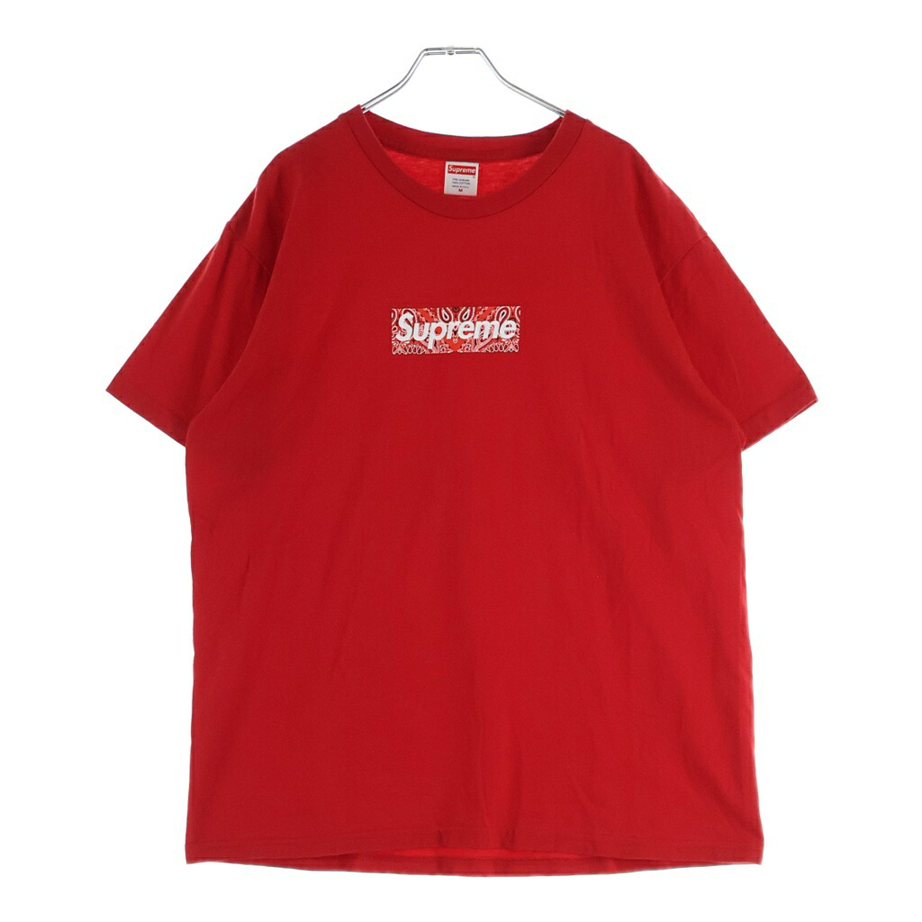SUPREME(シュプリーム) サイズ:M 19AW Bandana Box Logo Tee バンダナ ボックスロゴ プリント クルーネック 半袖Tシャツ カットソー レッド【中古】【程度B】【カラーレッド】【取扱店舗渋谷】｜ブランド買取・販売　BRING