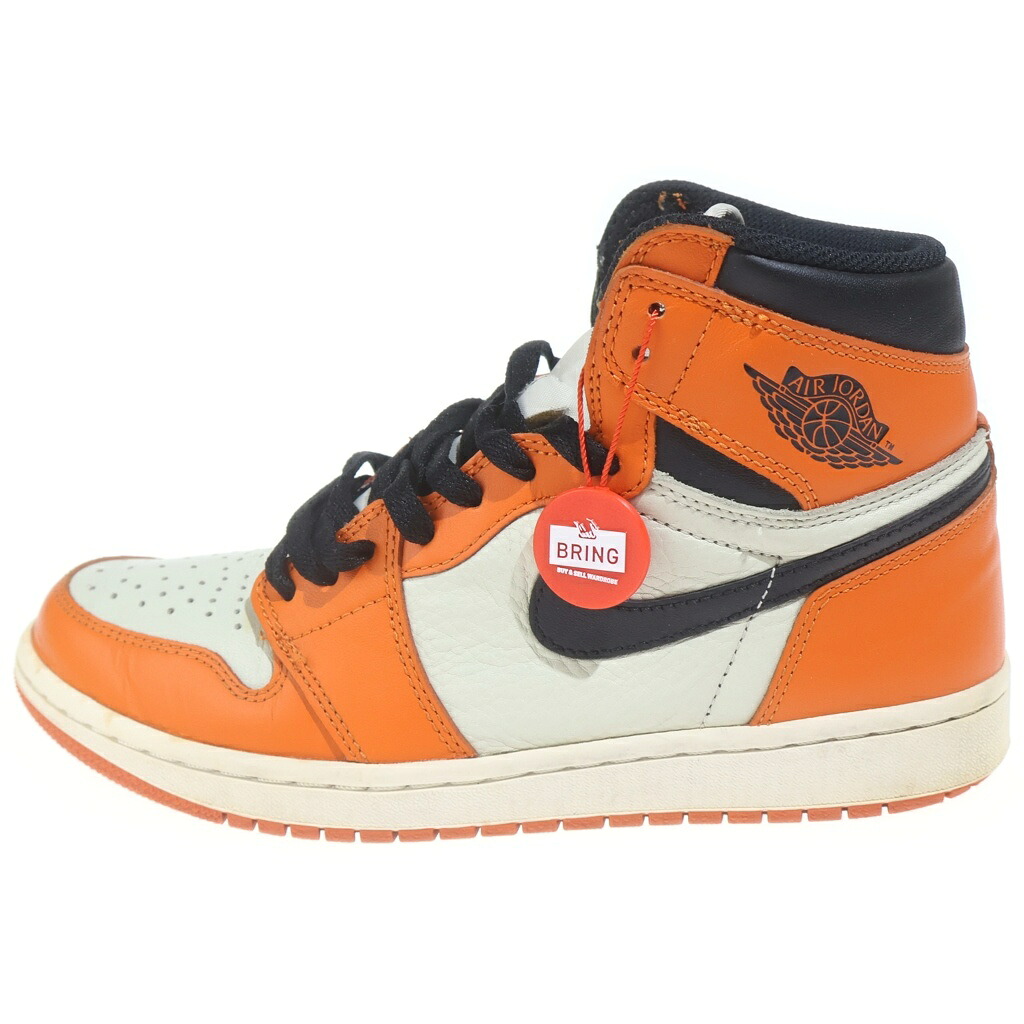 NIKE(ナイキ) サイズ:26.5cm AIR JORDAN1 RETRO HIGH REVERSE SHATTERED BACKBORD 555088-113 エアジョーダン1 シャッタードバックボード ハイカットスニーカー US8.5/26.5cm【中古】【程度B】【カラーオレンジ】【取扱店舗BRING KICKS】｜ブランド買取・販売　BRING