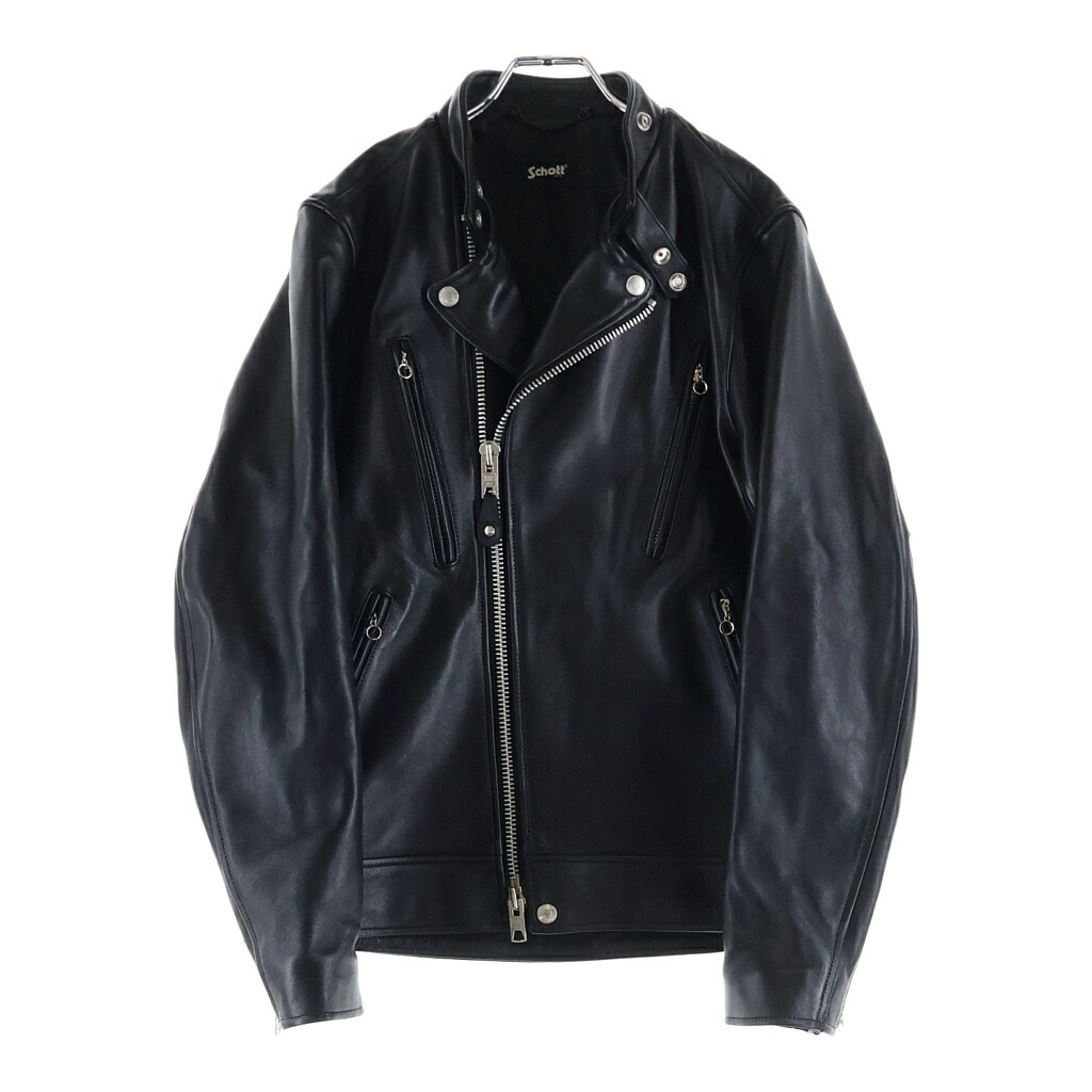 SCHOTT(ショット) サイズ:M レザーダブルブレストライダース レザージャケット ブラック #M 782-5950010【中古】【程度B】【カラーブラック】【取扱店舗BRING WASTE_NOT】|ブランド買取・販売 BRING