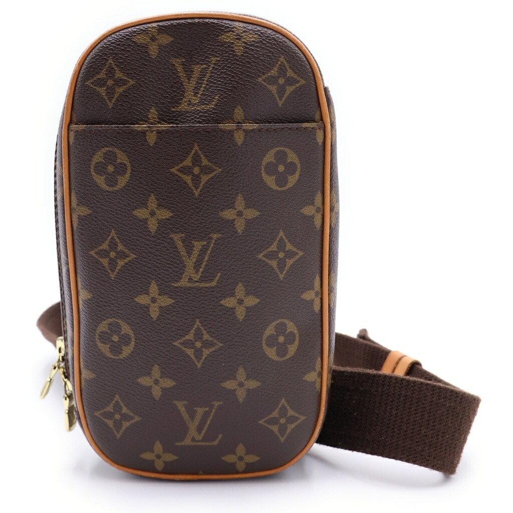 LOUIS VUITTON(ルイヴィトン) ポシェット ガンジュ モノグラム PVC レザー ショルダーバッグ ブラウン M51870【中古】【程度B】【カラーブラウン】【取扱店舗BRING札幌店】｜ブランド買取・販売　BRING