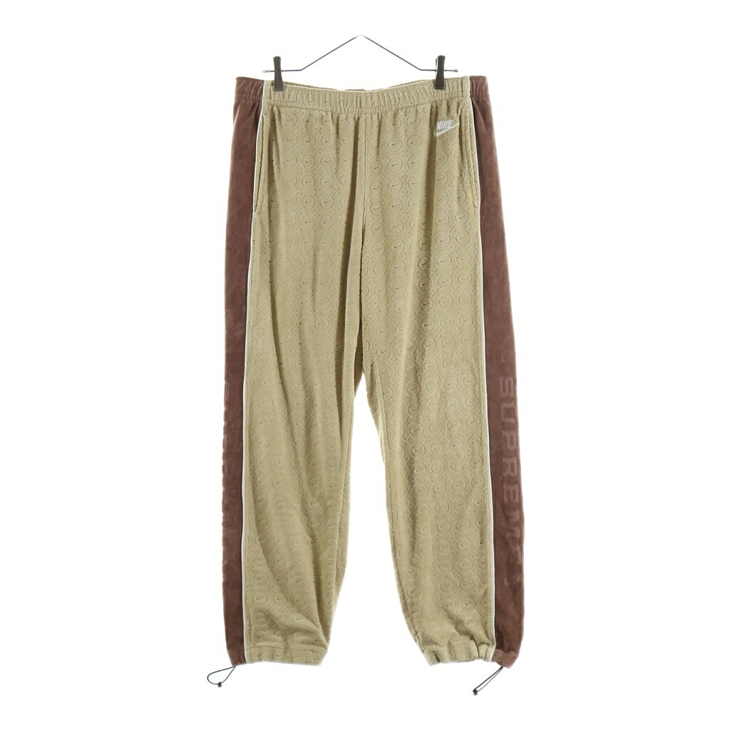 SUPREME(シュプリーム) サイズ:M 21SS &times;NIKE Velour Track Pant ナイキ ベロアトラックパンツ ベージュ DB5794-297【中古】【程度A】【カラーベージュ】【取扱店舗BRING THRIFT CLOSET 幕張店】｜ブランド買取・販売　BRING