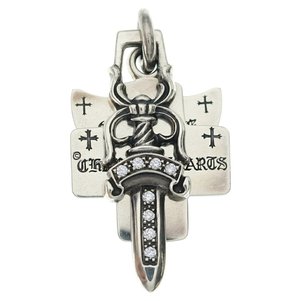 CHROME HEARTS(クロムハーツ) 3TRINKETS P/D スリートリンケッツ PAVEダイヤ ネックレストップ シルバー【中古】【程度A】【カラーシルバー】【取扱店舗BRING梅田茶屋町店】｜ブランド買取・販売　BRING