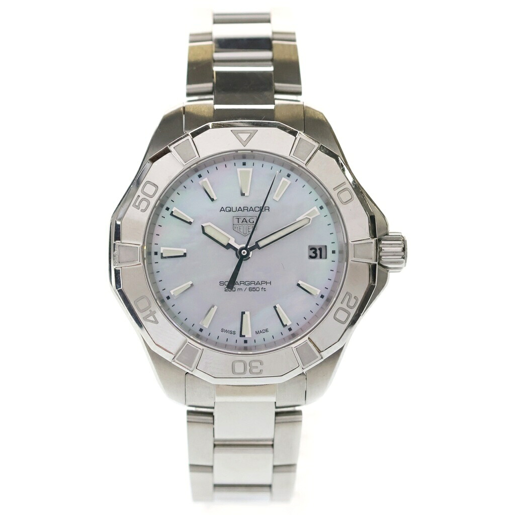 TAG HEUER(タグホイヤー) アクアレーサー プロフェッショナル200 ソーラーグラフ SS/ソーラー&times;QZ ステンレス クォーツ クオーツ 腕時計 WBP1312 ホワイトシェル文字盤 WBP1312【中古】【程度B】【カラーホワイト】【取扱店舗BRING有楽町マルイ店】｜ブランド買取・販売　BRING