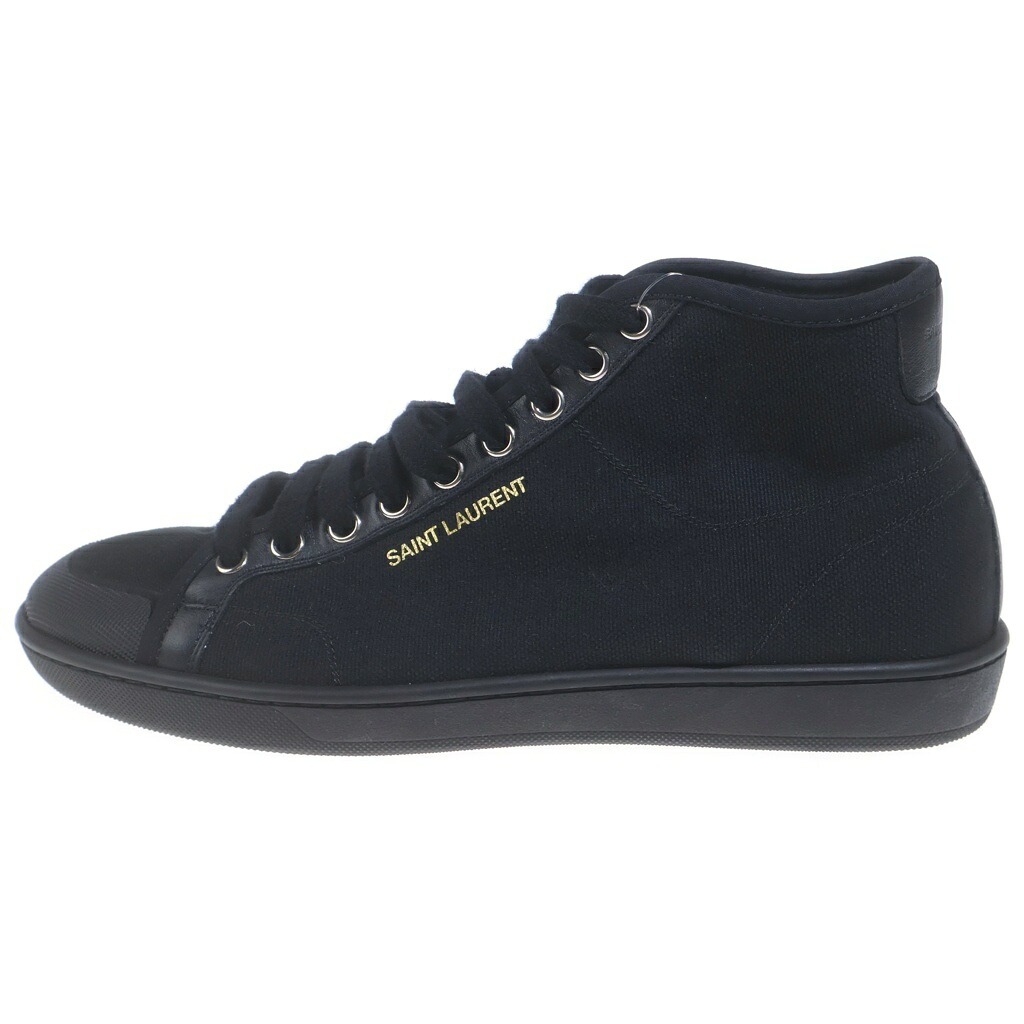 SAINT LAURENT PARIS(サンローランパリ) サイズ:40 ミッドトップハイカットスニーカー ブラック #40【中古】【程度A】【カラーブラック】【オンライン限定商品】｜ブランド買取・販売　BRING