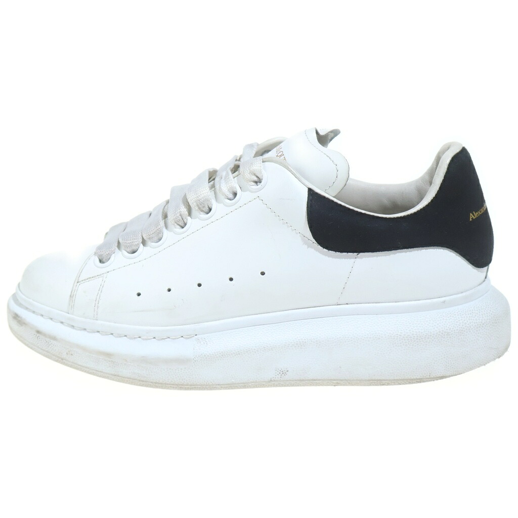 Alexander McQueen(アレキサンダーマックイーン) 大きさ:38 1/2E OVERSIZED SNEAKER オーバーサイズド スニーカー 置き目はね除ける シューズ スエードクロス 白いこと/黒いこと 553770【中古】【度合いC】【色つや白いこと】【オンライン制限事項商いもの】