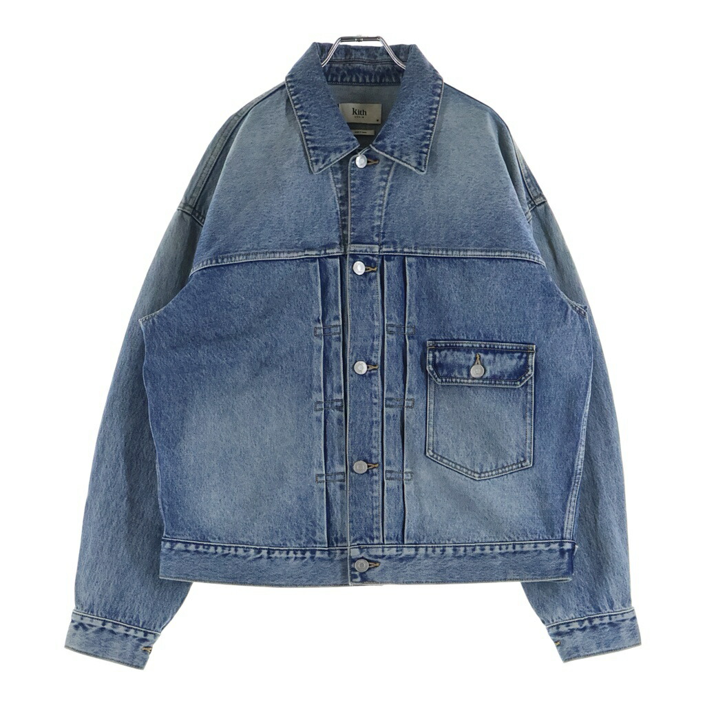 KITH(キス) サイズ:M Alonzo Denim Jacket アロンゾデニムジャケット ウォッシュ加工デニムトラッカージャケット ライトブルー【中古】【程度A】【カラーブルー】【取扱店舗BRING横浜ビブレ店】|ブランド買取・販売 BRING