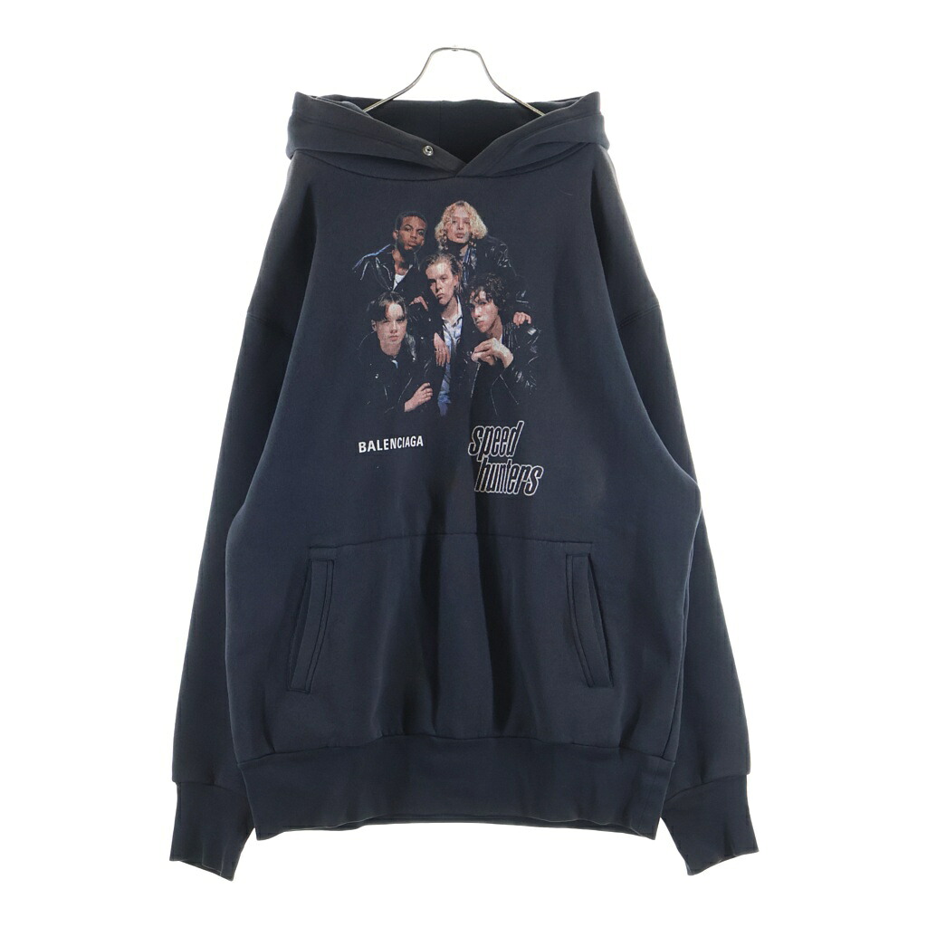 BALENCIAGA(バレンシアガ) サイズ:L 19AW Speed Hunters Hoodie 541873 TCV37 スピードハンターズ プルオーバースウェットパーカー フーディー ブラック【中古】【程度B】【カラーブラック】【取扱店舗新宿】｜ブランド買取・販売　BRING 38,921円