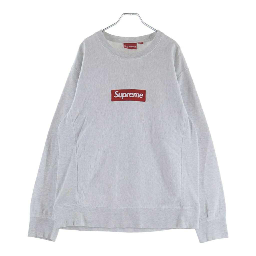 SUPREME(シュプリーム) サイズ:L 18AW Box Logo Logo Crewneck Sweatshirt ボックスロゴスウェットシャツ グレー【中古】【程度B】【カラーグレー】【取扱店舗BRING WASTE_NOT】｜ブランド買取・販売　BRING 23,985円