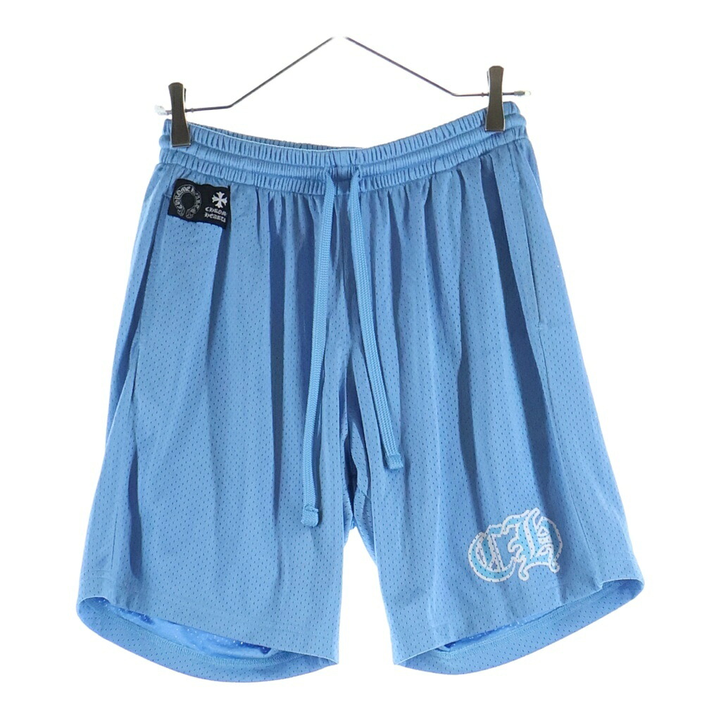 CHROME HEARTS(クロムハーツ) サイズ:S MESH WARM UP JERSEY メッシュ バーシティー ジャージー CHプリントメッシュ ハーフパンツ ブルー【中古】【程度B】【カラーブルー】【取扱店舗原宿】|ブランド買取・販売 BRING