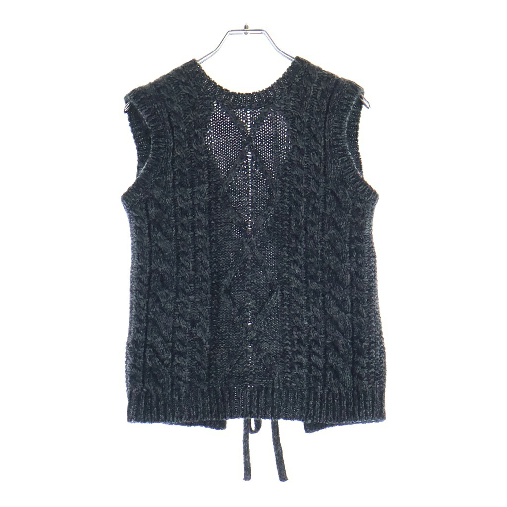 Christian Dior(クリスチャンディオール) サイズ:34 カシミヤ ケーブルニット ベスト グレー 344T40AM039 レディース【中古】【程度A】【カラーグレー】【取扱店舗渋谷】|ブランド買取・販売 BRING