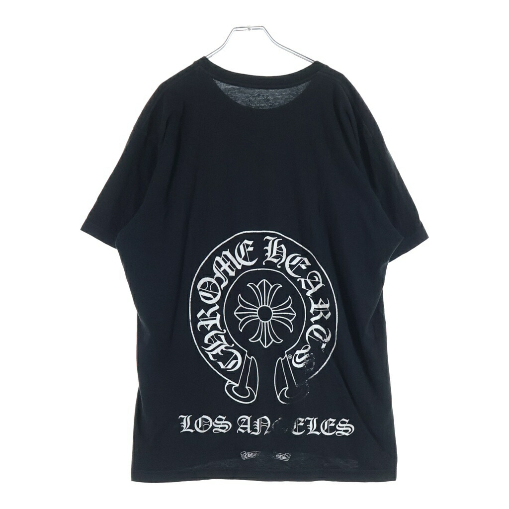 CHROME HEARTS(クロムハーツ) サイズ:XL LOS ANGELS HORSESHOE S/S TEE ロサンゼルス限定 ホースシュー クルーネック半袖Tシャツ カットソー【中古】【程度B】【カラーブラック】【取扱店舗BRING梅田茶屋町店】｜ブランド買取・販売　BRING