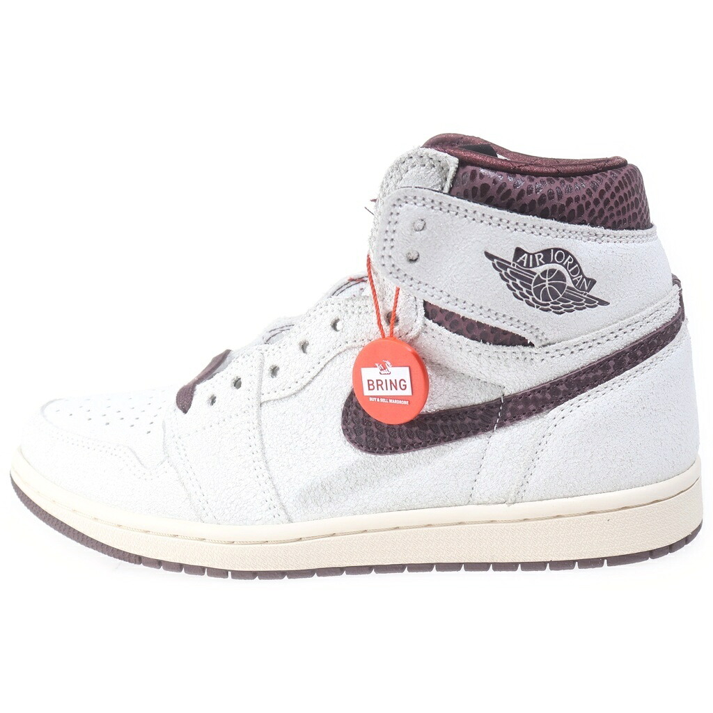 NIKE(ナイキ) サイズ:26.0cm &times;A MA MANIERE AIR JORDAN 1 RETRO HIGH OG SP SAIL AND BURGUNDY DO7097-100 アママニエール エアジョーダン1 レトロ ハイカットスニーカー US8/26cm【新古品/中古】【程度S】【カラーホワイト】【取扱店舗BRINGアメリカ村店】｜ブランド買取・販売　BRING