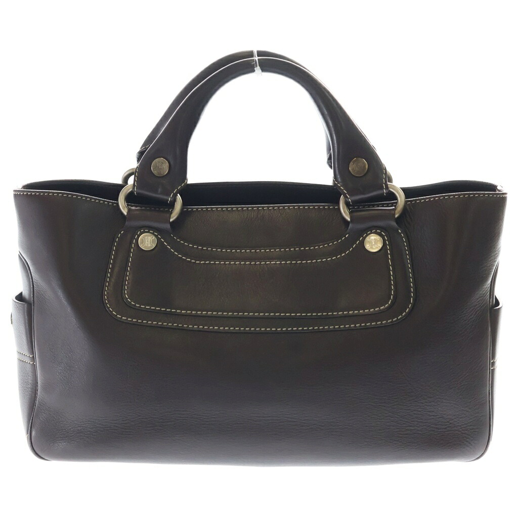 CELINE(セリーヌ) ブギーバッグ ハンドバッグ ブラウン レザー シルバー金具【中古】【程度B】【カラーブラウン】【取扱店舗BRING WASTE_NOT】|ブランド買取・販売 BRING
