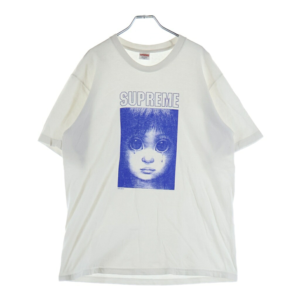 SUPREME(シュプリーム) サイズ:M 24SS &times;Margaret Keane Teardrop Tee マーガレットキーン ティアドロップ プリント クルーネック半袖Tシャツカットソー ホワイト【中古】【程度B】【カラーホワイト】【取扱店舗BRING札幌店】｜ブランド買取・販売　BRING