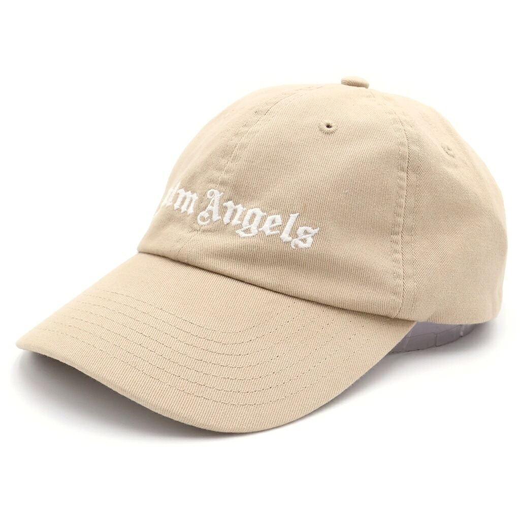 Palm Angels(パームエンジェルス) サイズ:FREE ロゴ刺繍 コットン キャップ PMLB003C99FAB001 ベージュ【中古】【程度B】【カラーベージュ】【取扱店舗BRING THRIFT CLOSET あべの店】｜ブランド買取・販売　BRING