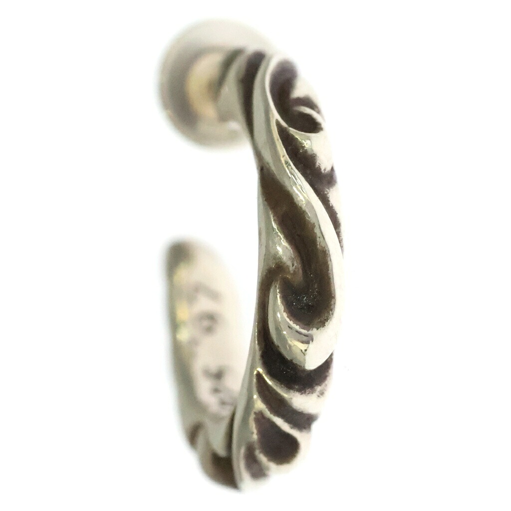 CHROME HEARTS(クロムハーツ) HOOP SCROOL スクロール フープピアス シルバー BCA102【中古】【程度B】【カラーシルバー】【取扱店舗原宿】｜ブランド買取・販売　BRING 58,685円