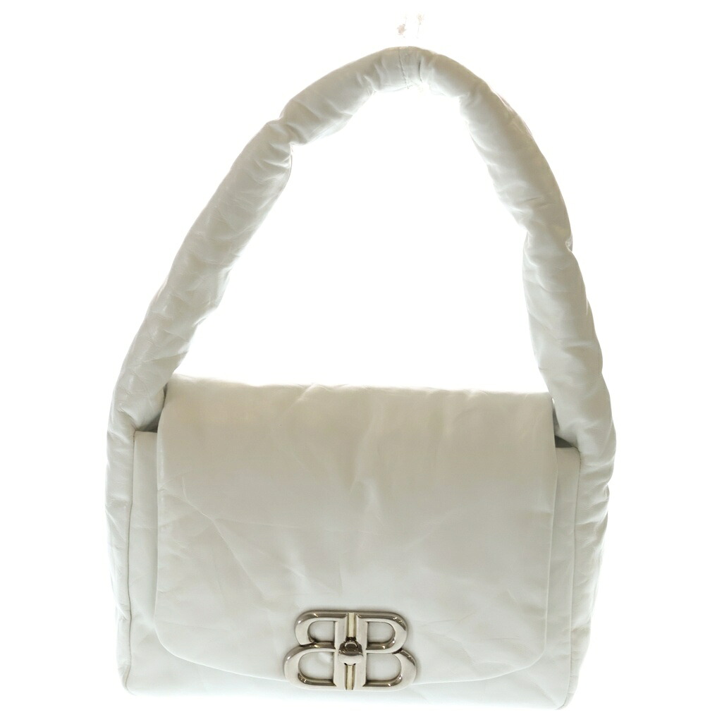 BALENCIAGA(バレンシアガ) Monaco Sling Bag モナコ レザーハンドバッグ ホワイト 787896【新古品/中古】【程度S】【カラーホワイト】【取扱店舗原宿】｜ブランド買取・販売　BRING