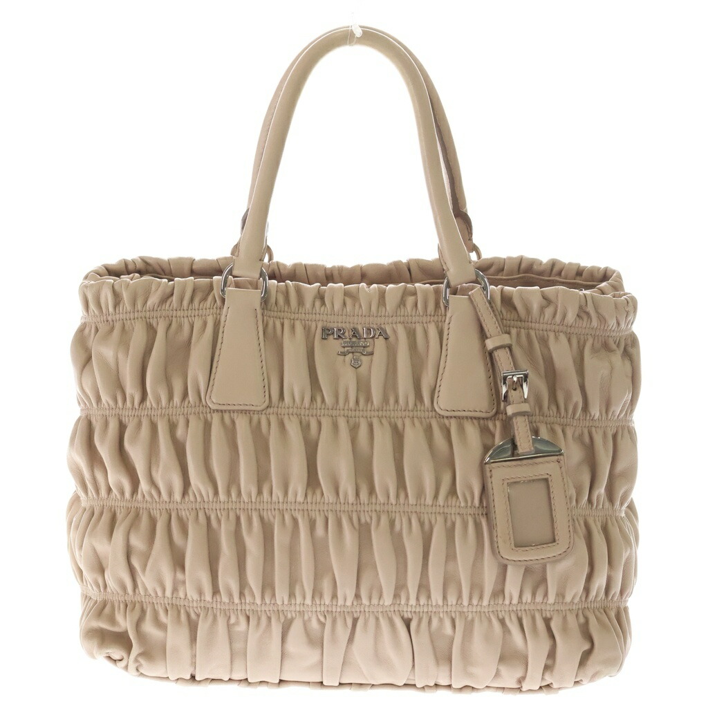 PRADA(プラダ) ナッパゴーフルレザー2WAY ハンドバッグ ベージュ B2587L【中古】【程度B】【カラーベージュ】【取扱店舗BRING WASTE_NOT】｜ブランド買取・販売　BRING