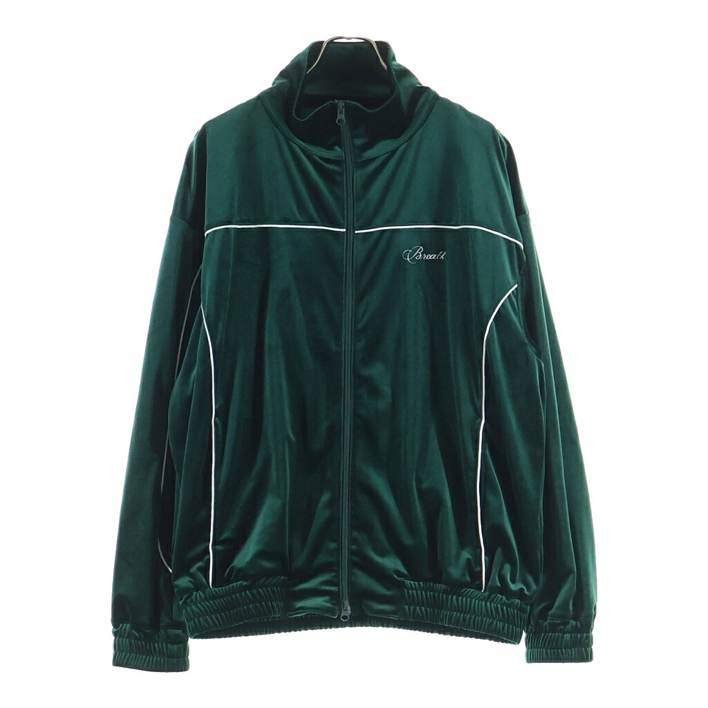 BREATH(ブレス) サイズ:M SCRIPT LOGO PIPING VELOUR JACKET スクリプト ロゴ パイピング ベロア ジャケット グリーン BR25SS-C5024【中古】【程度A】【カラーグリーン】【取扱店舗BRINGアメリカ村店】|ブランド買取・販売 BRING