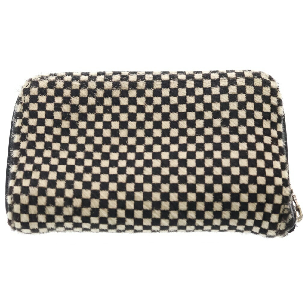CHROME HEARTS(クロムハーツ) REC F ZIP MINI ミニラウンドジップハラコレザーウォレット 財布【中古】【程度A】【カラーブラック】【取扱店舗OneStyle原宿店】｜ブランド買取・販売　BRING