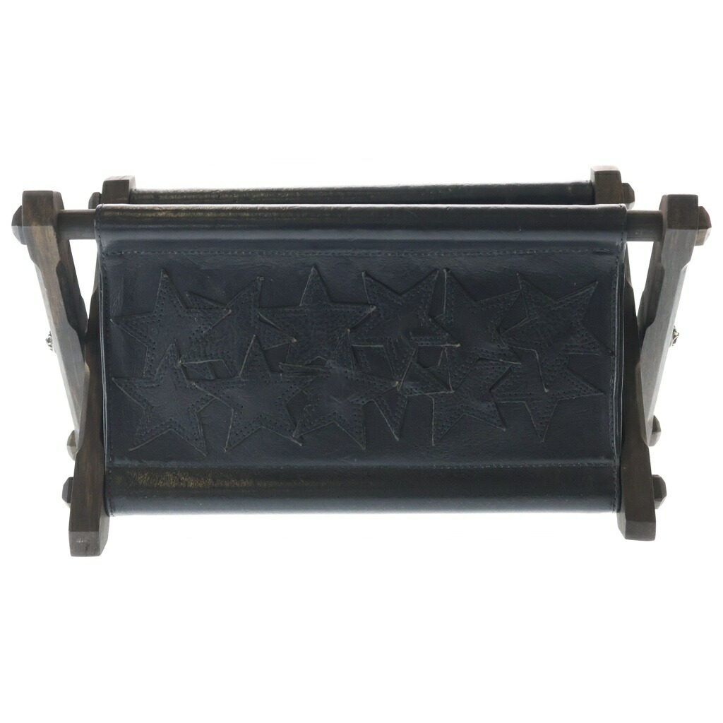 CHROME HEARTS(クロムハーツ) REMOTE CONTROLLER RACK リモコンラック スターパッチエボニーレッグレザーリモコンラック【中古】【程度B】【カラーブラック】【取扱店舗原宿】｜ブランド買取・販売　BRING 490,820円
