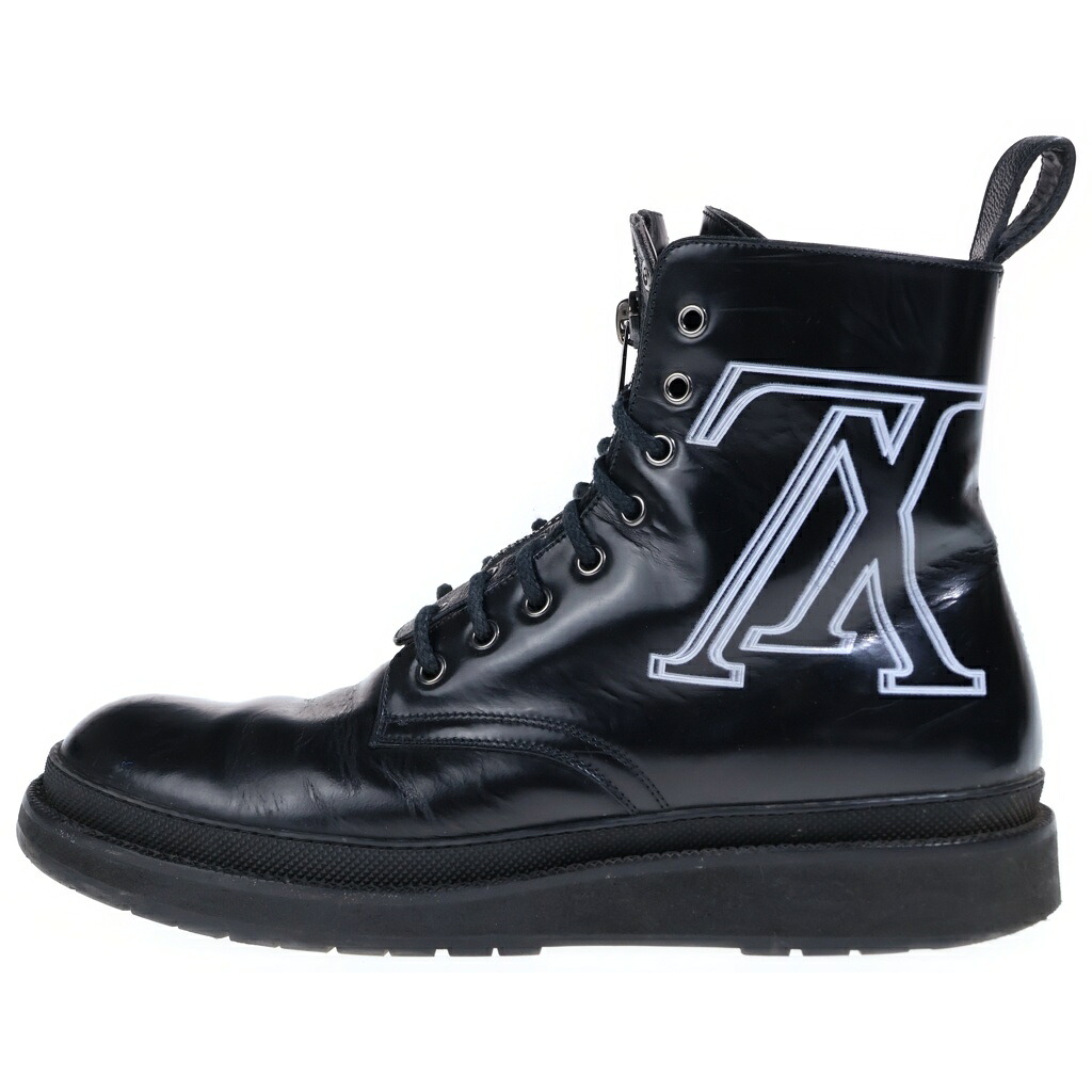LOUIS VUITTON(ルイヴィトン) サイズ:8 1/2 BRACK ICE 1A49IL ブラックアイス ライン カーフレザー アンクルブーツ ブラック【中古】【程度B】【カラーブラック】【取扱店舗BRING札幌店】｜ブランド買取・販売　BRING
