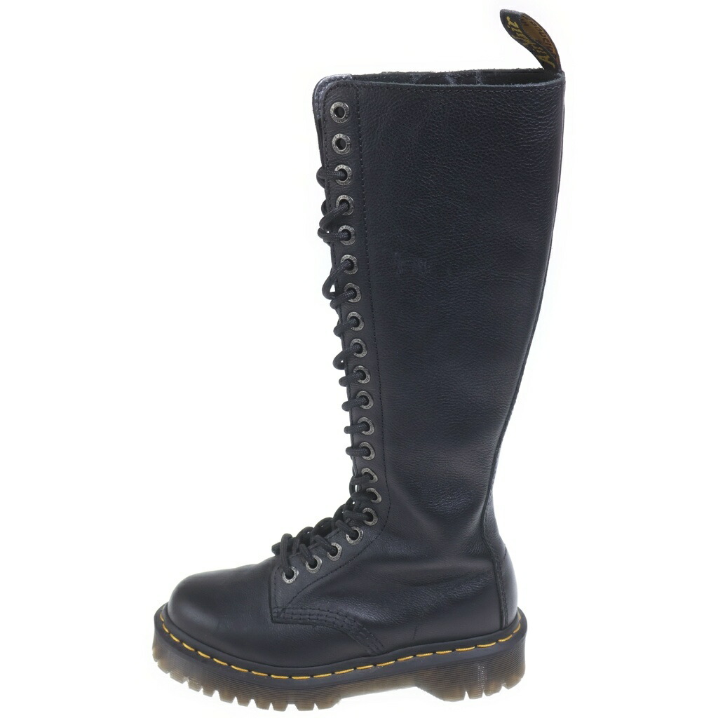 Dr.Martens(ドクターマーチン) サイズ:5 20ホール レースアップ ロングブーツ ブラック レディース 1B60 BEX【中古】【程度B】【カラーブラック】【取扱店舗BRING THRIFT CLOSET 幕張店】｜ブランド買取・販売　BRING