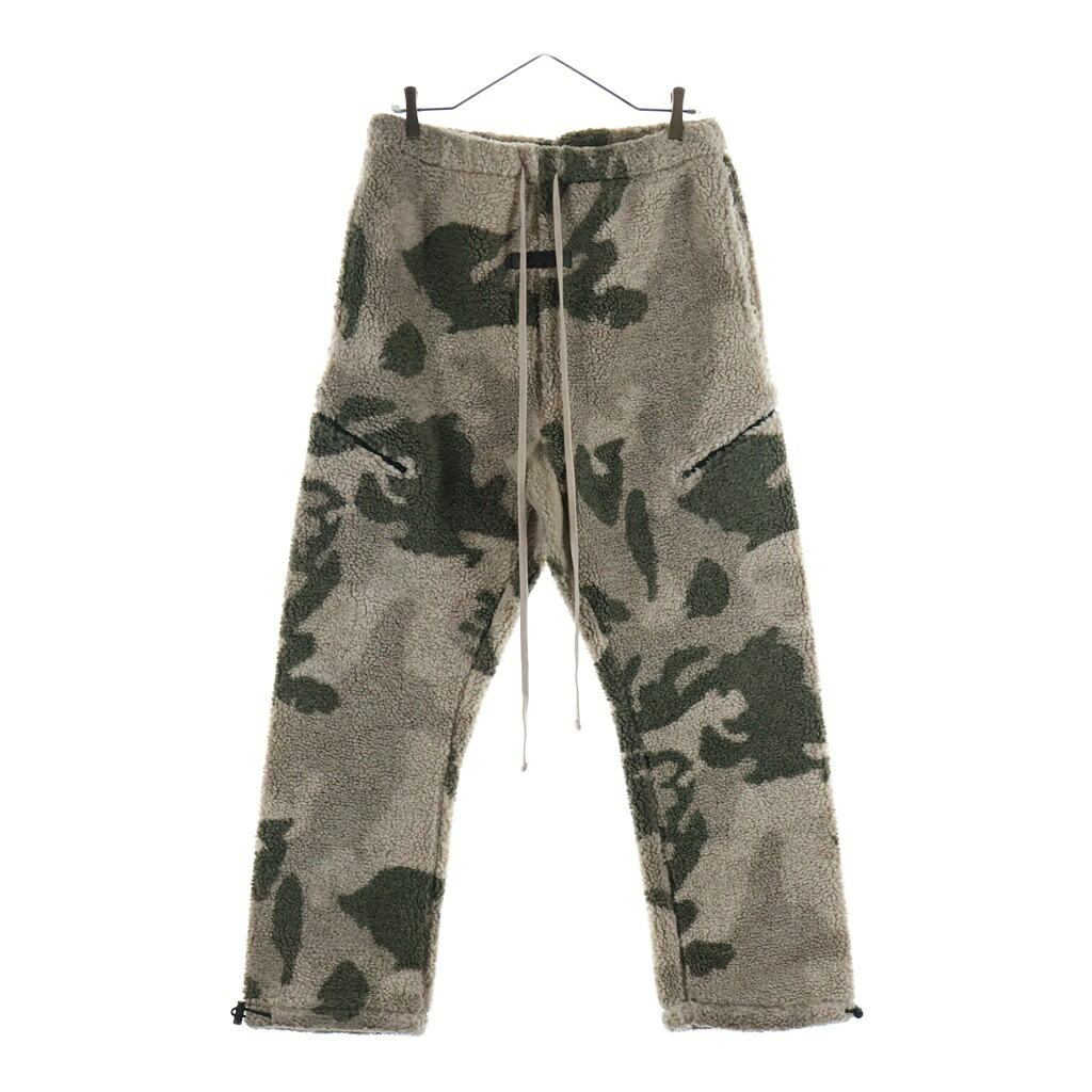 FEAR OF GOD ESSENTIALS(フィアオブゴッド エッセンシャルズ) サイズ:S ドローストリング カモ柄 フリース ワイド ロングパンツ ベージュ【中古】【程度B】【カラーベージュ】【オンライン限定商品】｜ブランド買取・販売　BRING 7,258円
