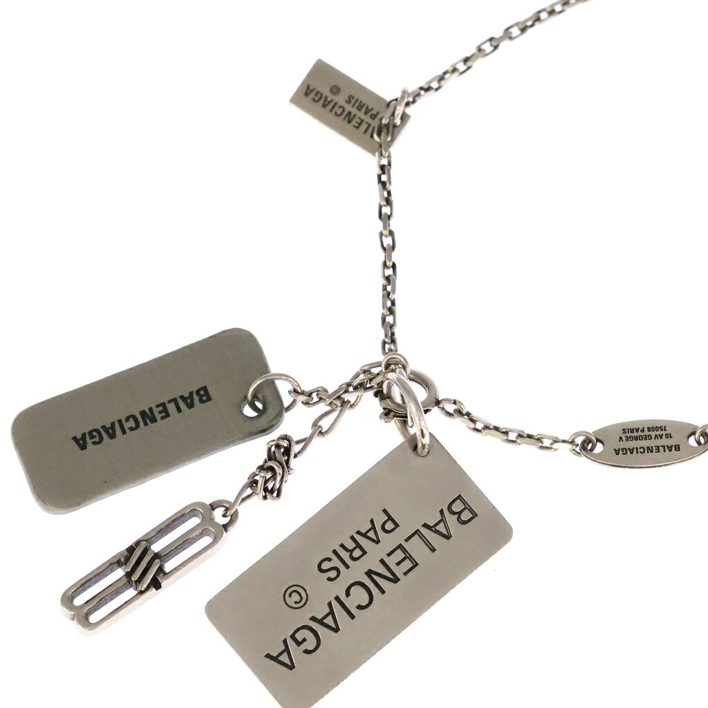 BALENCIAGA(バレンシアガ) 25SS ALL ACCESS ロゴ チェーン ネックレス シルバー【中古】【程度B】【カラーシルバー】【取扱店舗BRING渋谷ANNEX店】|ブランド買取・販売 BRING